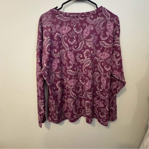 J. Jill Paisley Long Sleeve shirt and pants pajama set - Picture 3 of 6